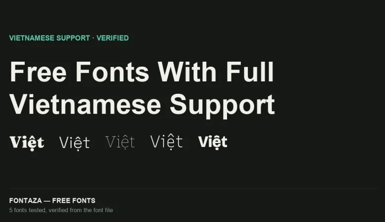 Free Fonts Vietnamese Support cover image