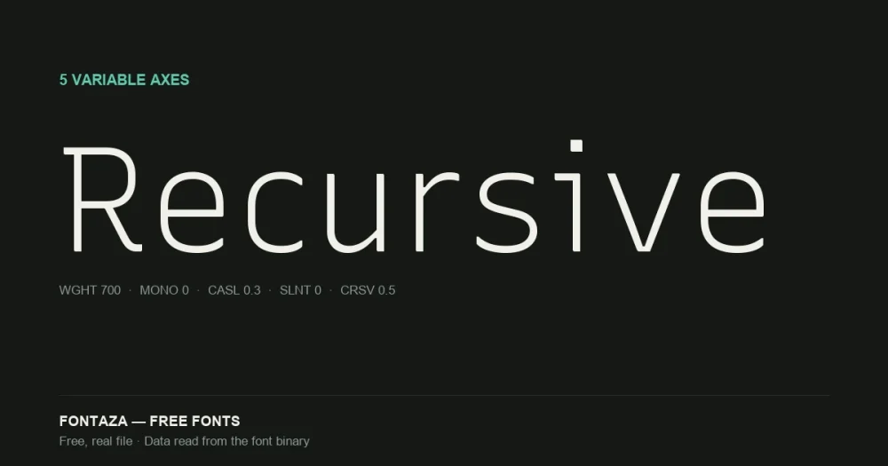 Recursive Font cover image