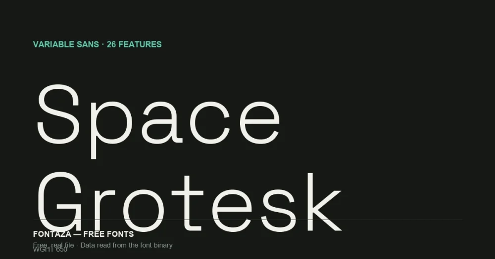 Space Grotesk Font cover image