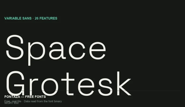 Space Grotesk Font cover image